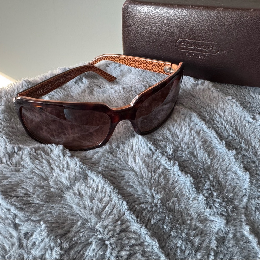 Coach Tortoise Shell Sunglasses with Case